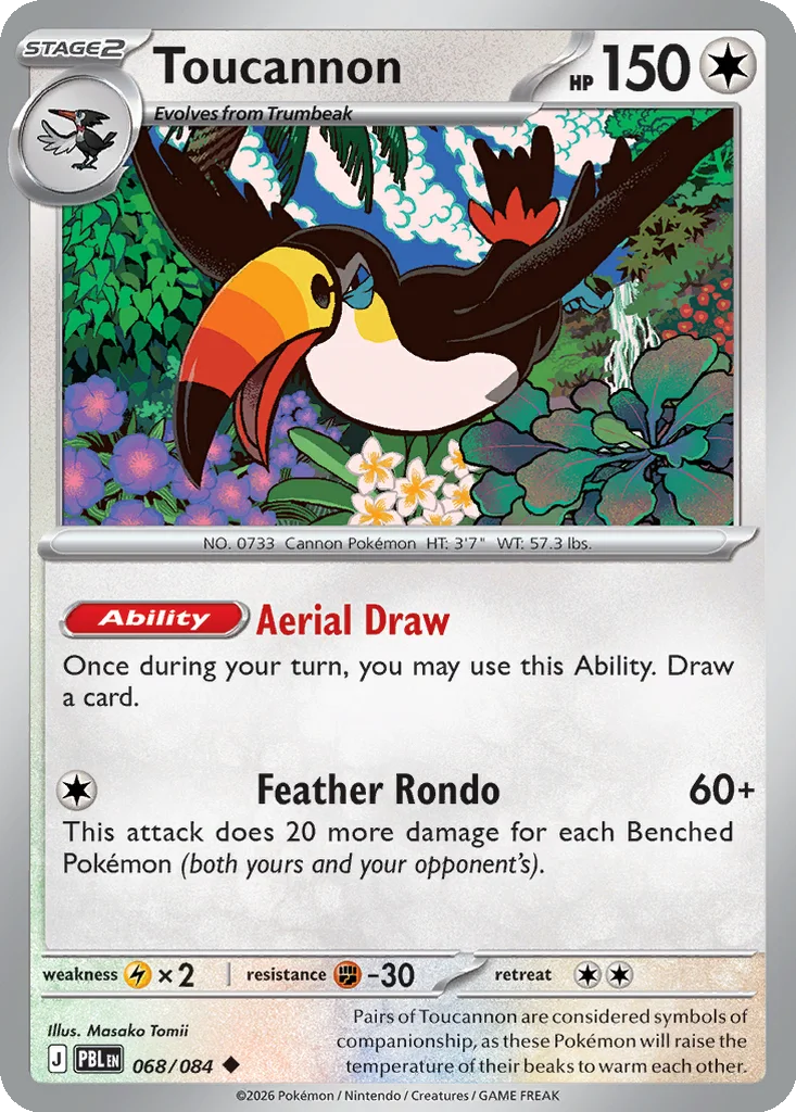 Pitch Black Card List 068/084 Toucannon Uncommon Pokemon Card