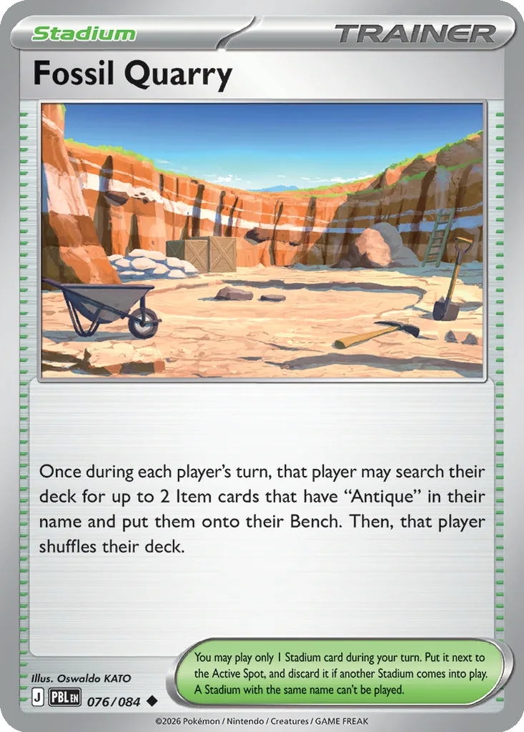 Pitch Black Card List 076/084 Fossil Quarry Uncommon Pokemon Card
