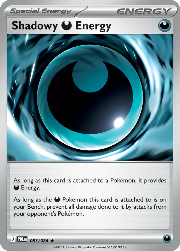 Pitch Black Card List 083/084 Shadowy Darkness Energy Rare Pokemon Card