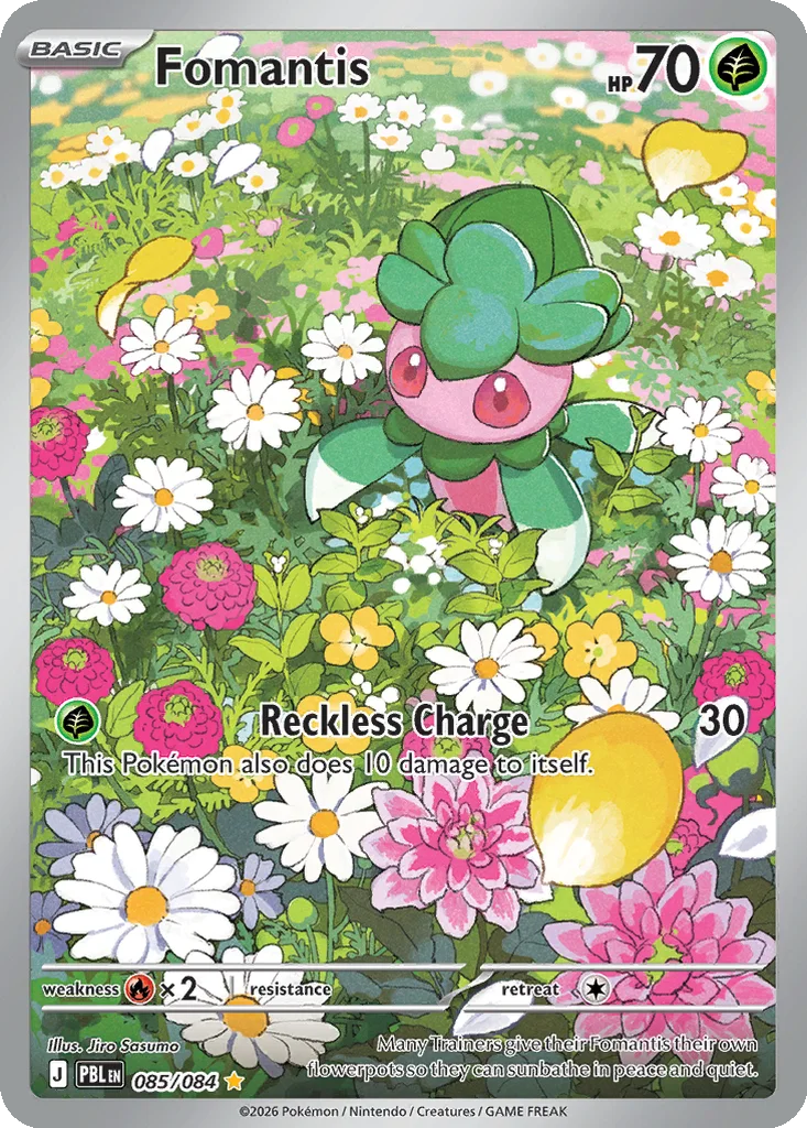 Pitch Black Card List 085/084 Fomantis Illustration Rare Pokemon Card