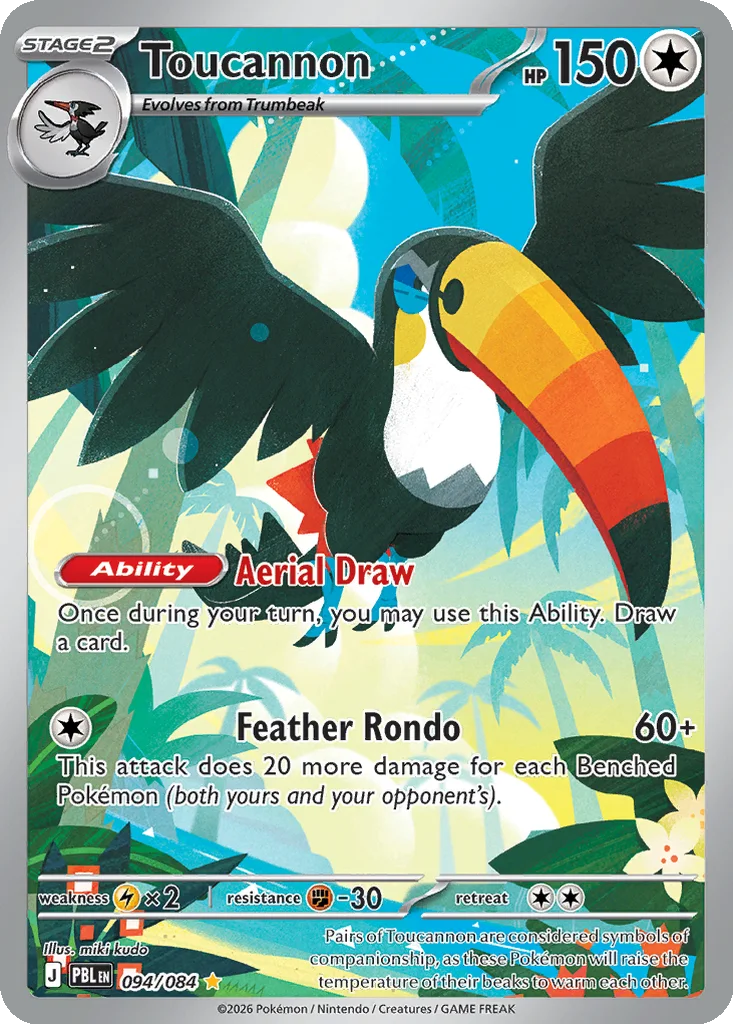 Pitch Black Card List 094/084 Toucannon Illustration Rare Pokemon Card