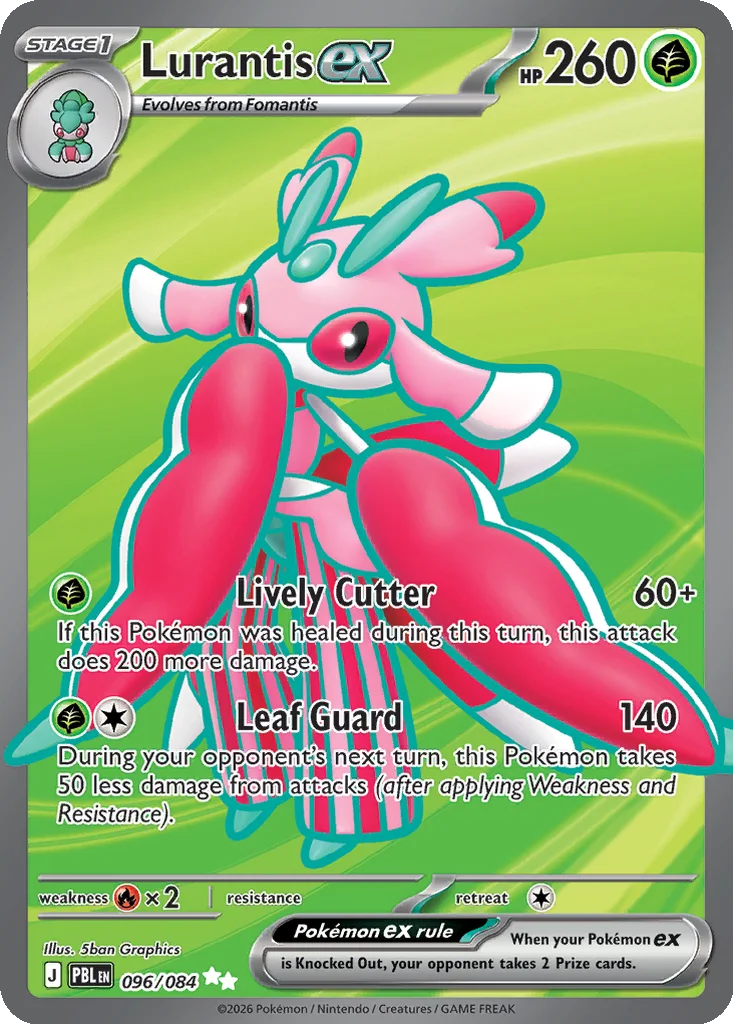 Pitch Black Card List 096/084 Lurantis ex Ultra Rare Pokemon Card