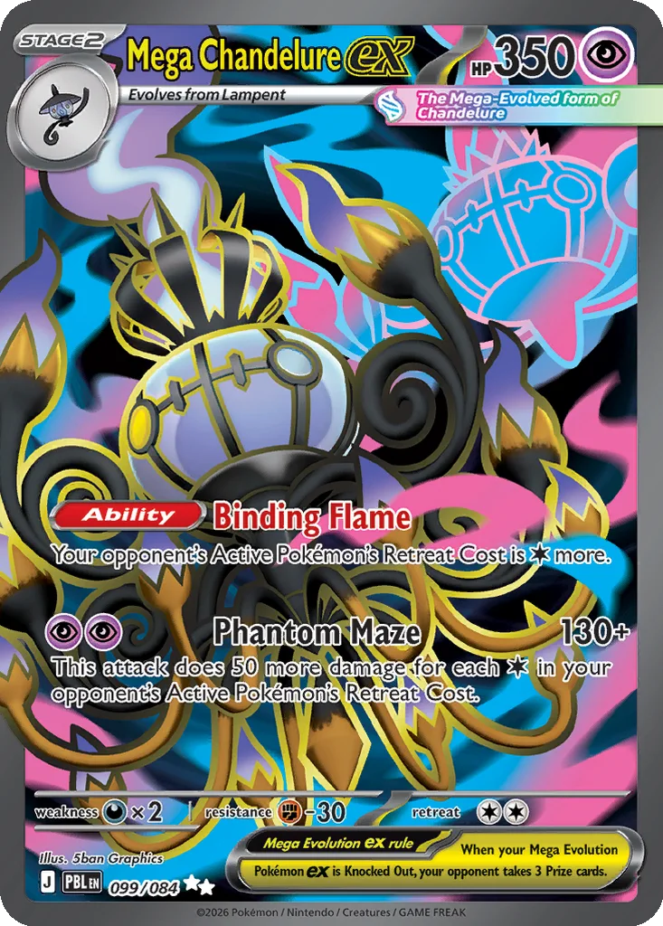 Pitch Black Card List 099/084 Mega Chandelure ex Ultra Rare Pokemon Card