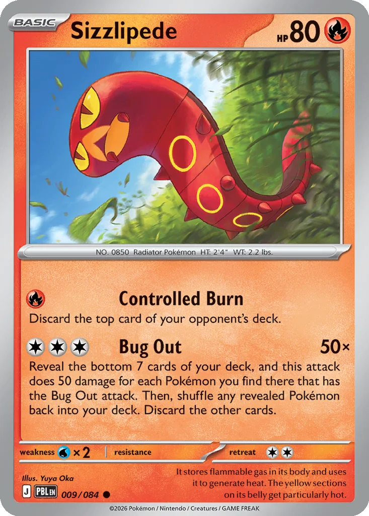 Pitch Black Card List 009/084 Sizzlipede Common Pokemon Card