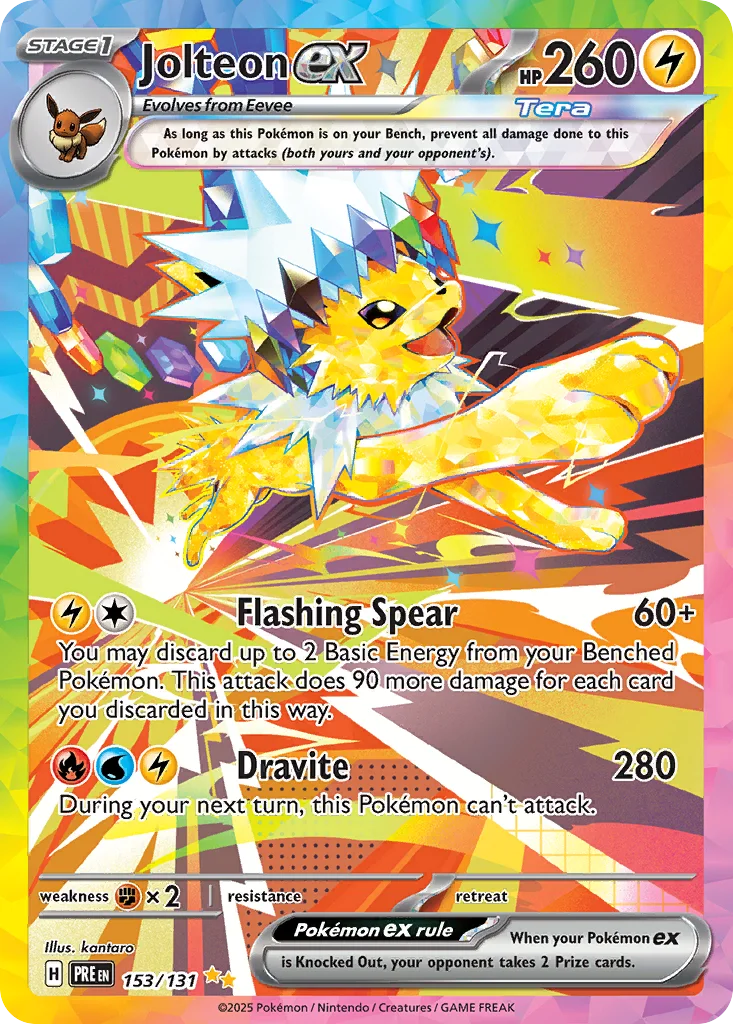 Jolteon ex 153/131 Special Illustration Rare from Prismatic Evolutions