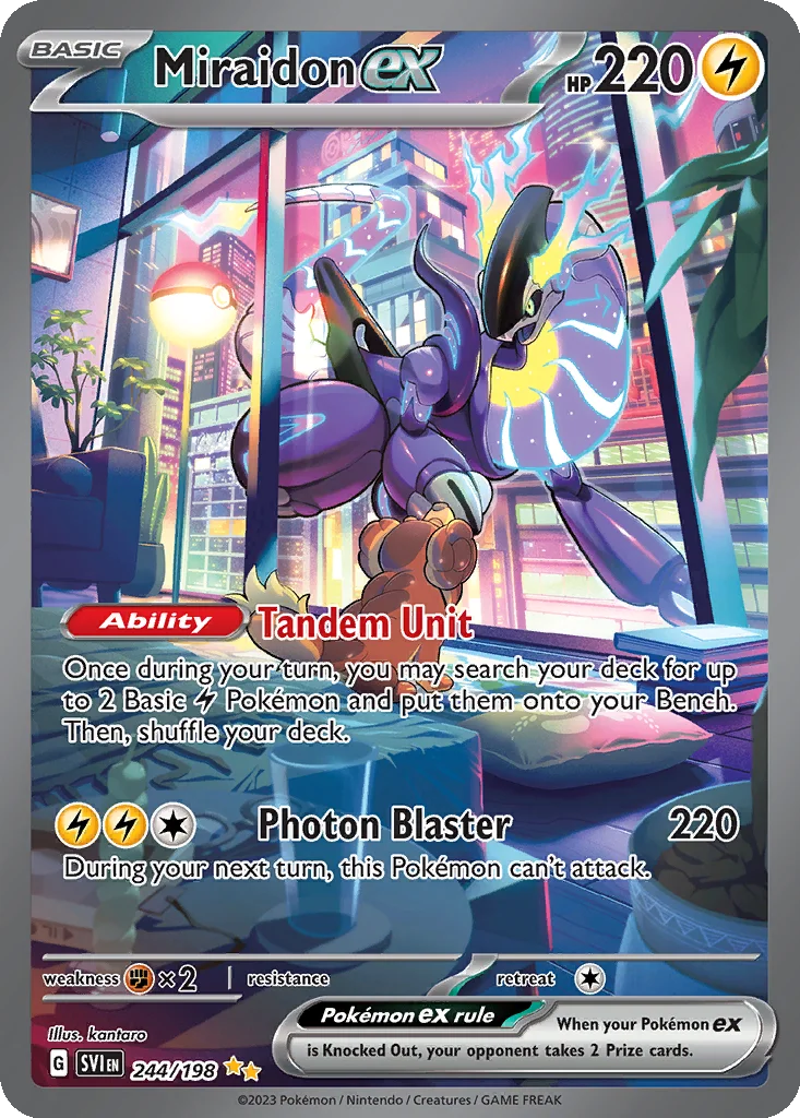 Miraidon ex 244/198 Special Illustration Rare from Scarlet & Violet