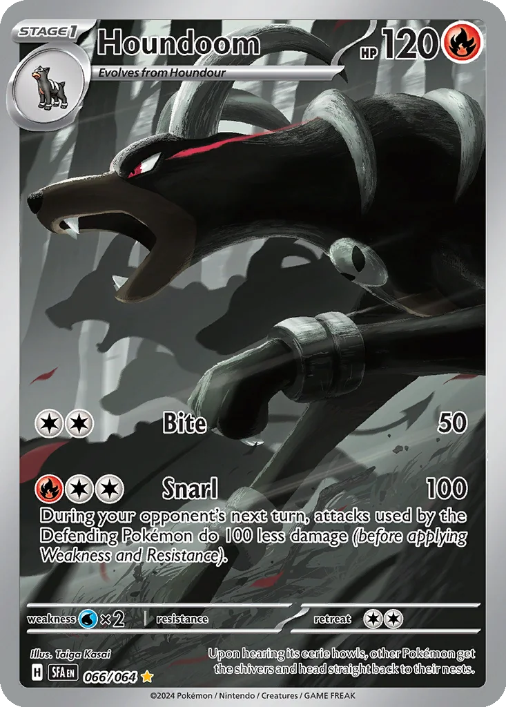 Houndoom Illustration Rare from Shrouded Fable