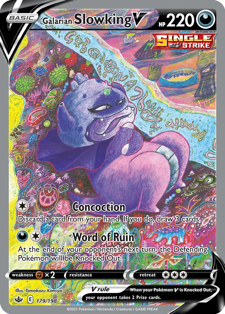 Galarian Slowking V 179/198 Alternate Art from Chilling Reign