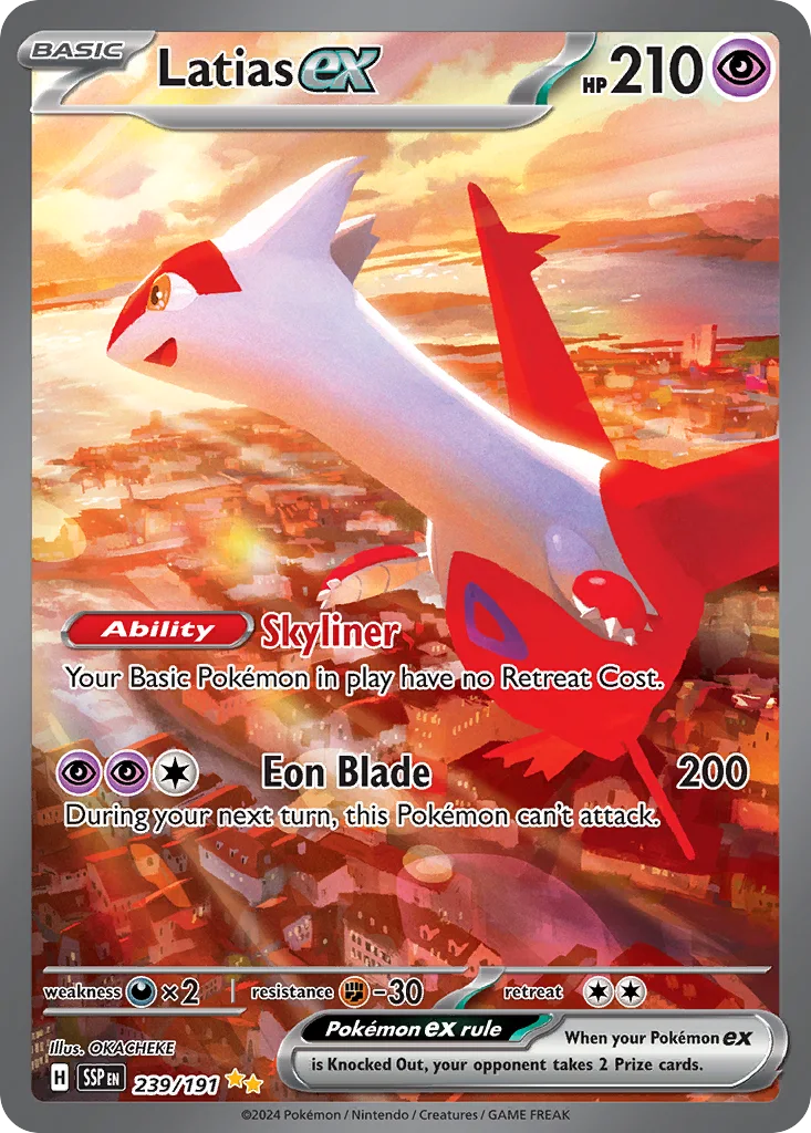 Latias ex 239/191 Special Illustration Rare from Surging Sparks