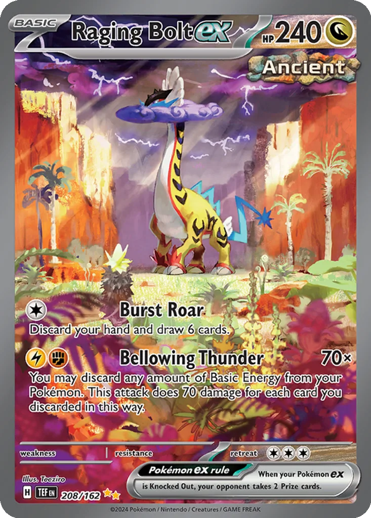 Raging Bolt ex 208/162 Special Illustration Rare from Temporal Forces