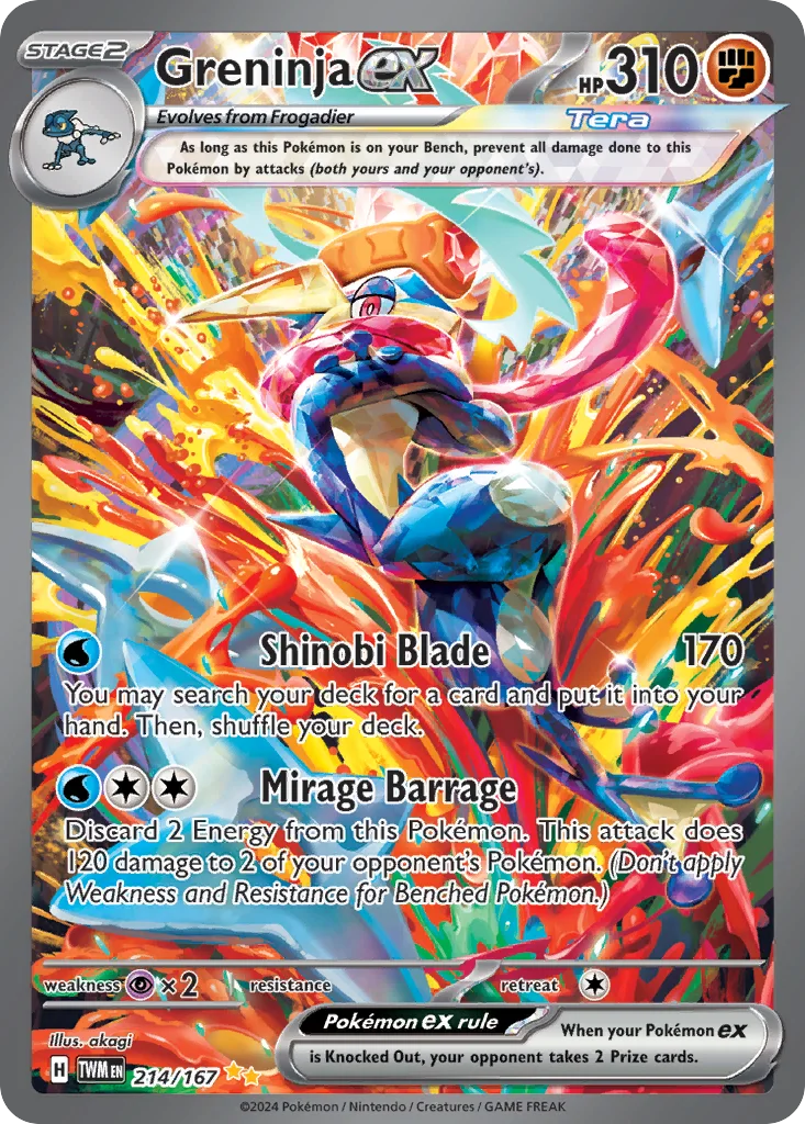 Greninja ex 214/167 Special Illustration Rare from Twilight Masquerade