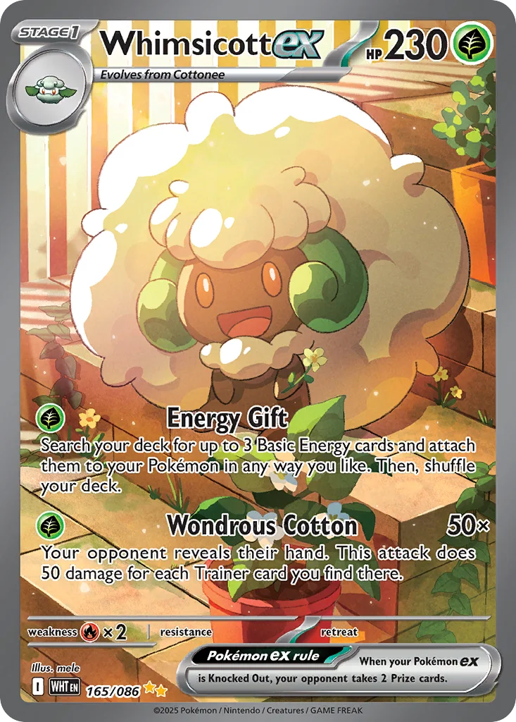 Whimsicott ex 165/086 Special Illustration Rare from White Flare