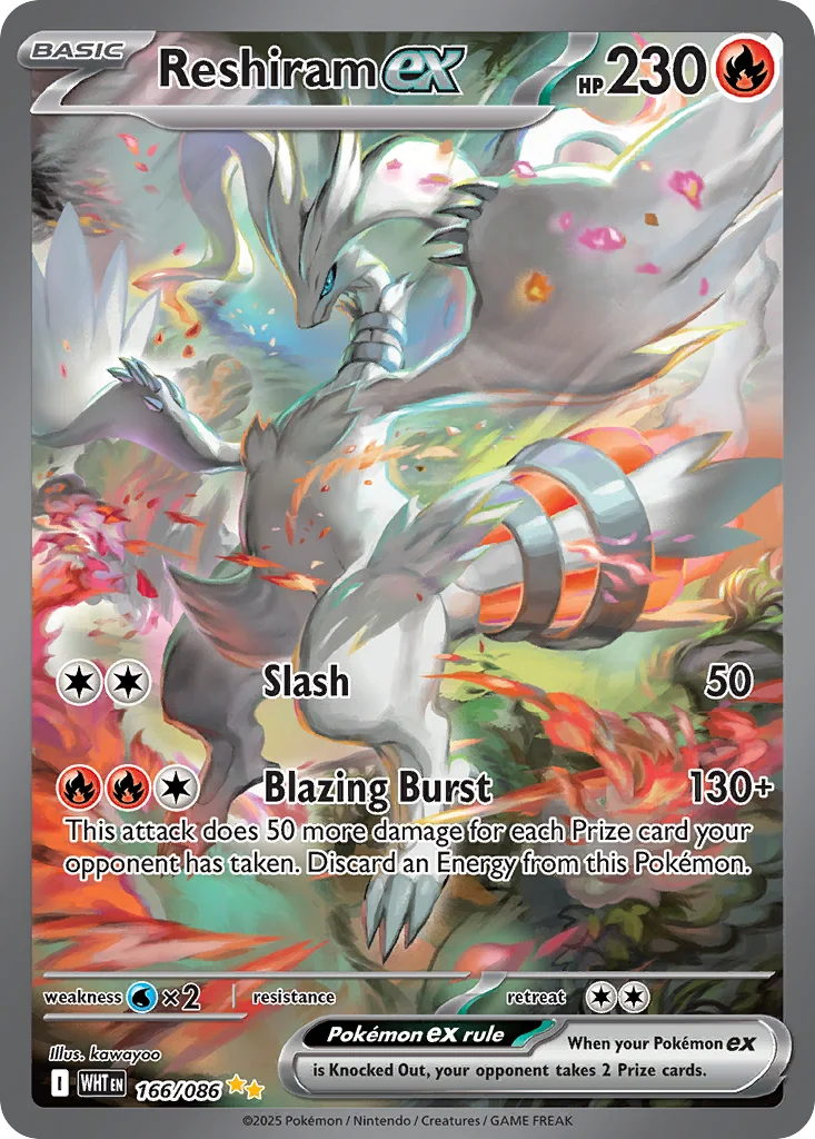 Reshiram ex 166/086 Special Illustration Rare from White Flare