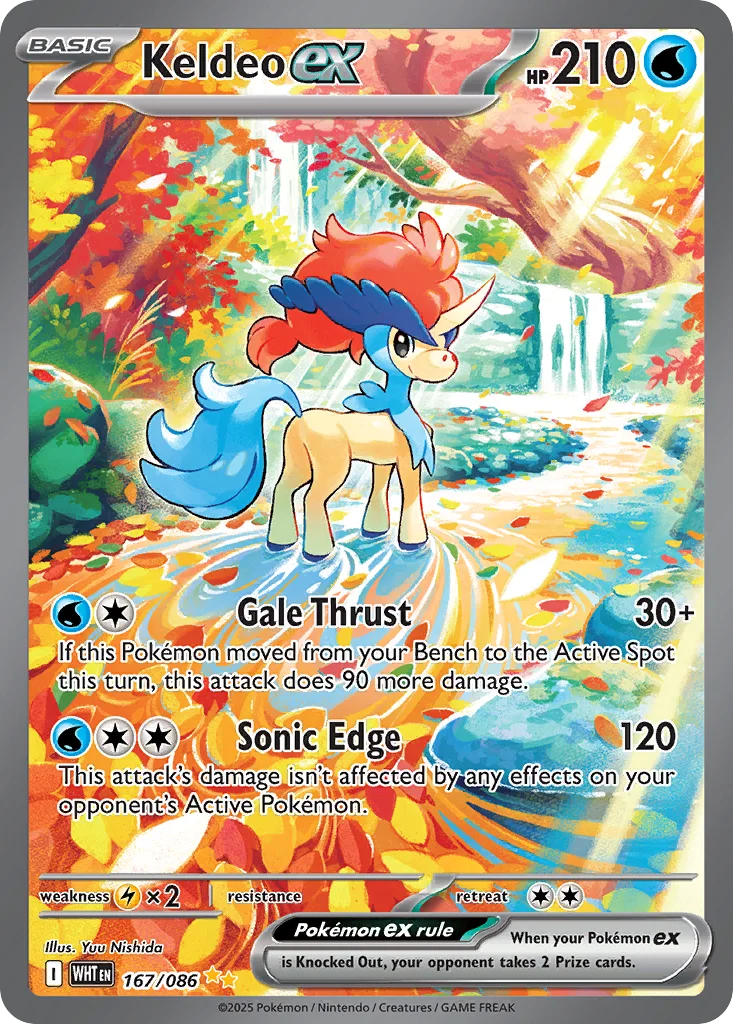 Keldeo ex 167/086 Special Illustration Rare from White Flare